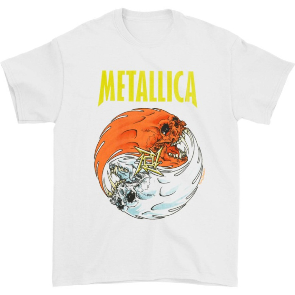 Metallica Fire And Ice Metal Band Graphic Retro Unisex T-Shirt